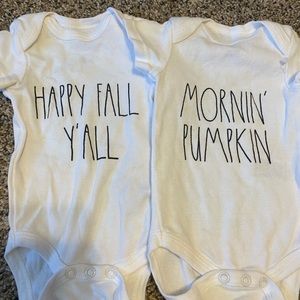 Pair Rae dunn onesies